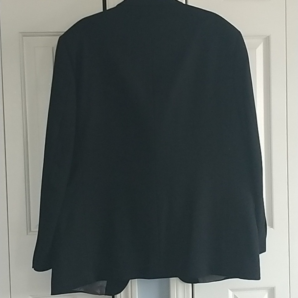 Oscar de la Renta Black Wool Classic Suit Jacket Blazer 44R - Picture 2 of 13